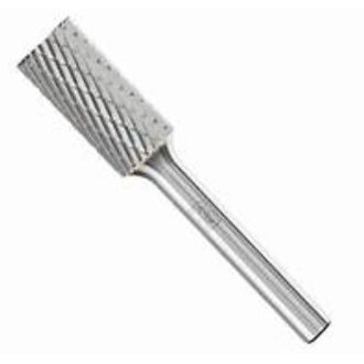 Tungsten carbide burr cylindrical ZYAS end dia. 12.7x25.4mm shank dia. 6.35mm Z3P universal medium cross cut