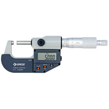 MMED/1/65 GROZ IP65 ELECTRONIC OUTSIDE MICROMETERS, TYPE A, 0-1/0-25MM,0.00005/0.001MM, WITHOUT SPC CONNECTING CABLE,RATCHET THIMBLE, PAINT FRAME