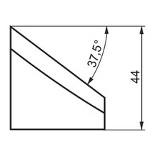 ITM EXTERNAL TOOL BIT, B375/44, 37.5 DEG X 44MM HIGH, TO SUIT PRO10PB BEVELLER