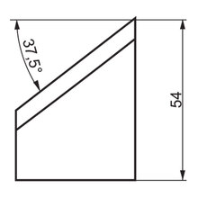 ITM EXTERNAL TOOL BIT, B375/54, 37.5 DEG X 54MM HIGH, TO SUIT PRO10PB BEVELLER