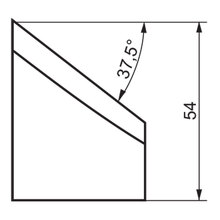 ITM INTERNAL TOOL BIT, IB375/54, 37.5 DEG X 54MM HIGH, TO SUIT PRO10PB BEVELLER