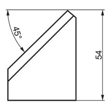 ITM INTERNAL TOOL BIT, IB45/54, 45 DEG X 54MM HIGH, TO SUIT PRO10PB BEVELLER