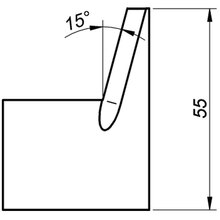 ITM I.D. CHAMFER TOOL BIT, IC15/55, 15 DEG X 55MM HIGH, TO SUIT PRO10PB BEVELLER