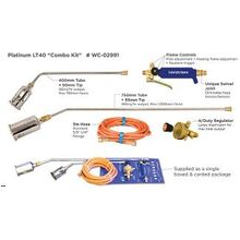 Torch LPG PLATINUM LT40 "Combo" Kit - 600/1000mm Torch With Regulator & 5M Hose Weldclass