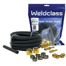 Hose Kit Argon/CO2/Inert (Black) 4m + Fittings Suit most MIG/TIG Welders Weldclass