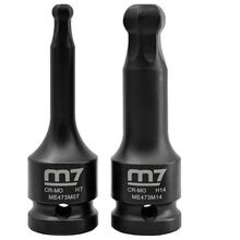 M7 HEX BALL DRIVE IMPACT SOCKET, 1/2" DR