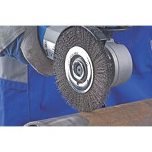 Wheel Brushes With Arbor Hole Rbu - Crimped Steel Wire - Suits Bench & Straight Grinders